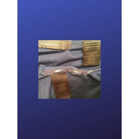 LIZ CLAIBORNE Pull-On Scoop Neck Top, Long Sleeve, NAVY FLORAL, Size SMALL, EUC - Picture 3 of 8